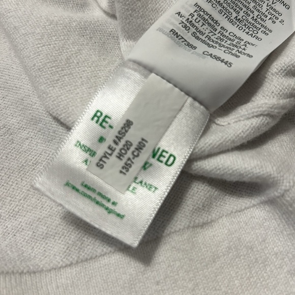 J. Crew Factory Cream Ruffle Neck Cotton Sweater - Sz L - Picture 16 of 16